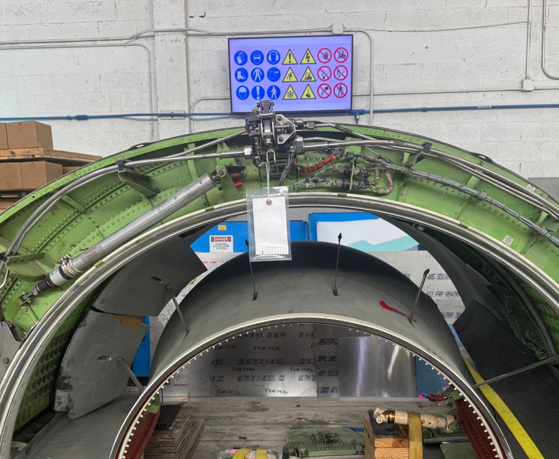 Nacelle component on the repair floor